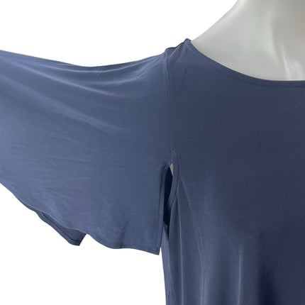 Calvin Klein Women's Blue Flutter Short Sleeve Cutout Mini Shift Dress Size 8
