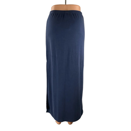 NEW Brandy Melville Women's Navy Blue High Waist Straight Midi Slip Skirt 24