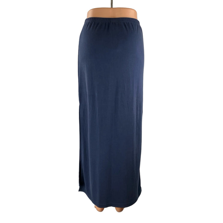 NEW Brandy Melville Women's Navy Blue High Waist Straight Midi Slip Skirt 24