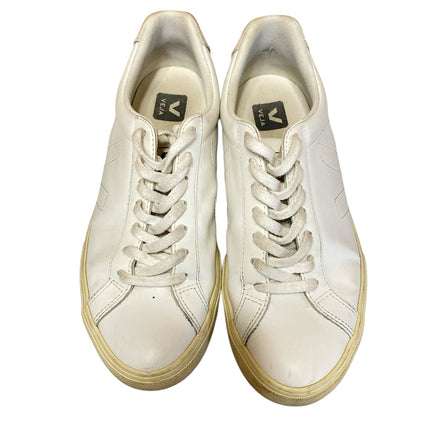 Veja Esplar Women White Leather Lace Up Low Top Athletic Sneakers Shoes Size 9.5