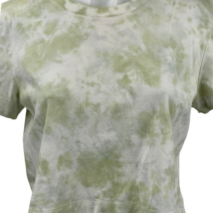 Aritzia Wilfred Free Women's Green Tie Dye Short Sleeve Crop T Shirt Tee Top M