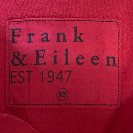 Frank & Eileen Patrick Popover Henley Red V-neck Collar Long Sleeve Shirt Top XS