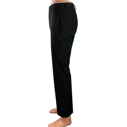 Michael Kors Mens Black Mid Rise Straight Leg Trousers Dress Pants Size 30x30