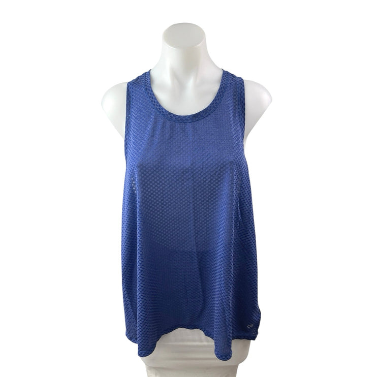 Gap Fit Women's Blue Sleeveless Split Back Racerback Activewear Tank Top Size M