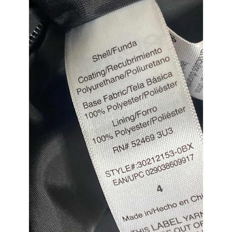 Scoop Women's Black Faux Leather Vegan Zip Straight Pencil Mini Skirt Size 4