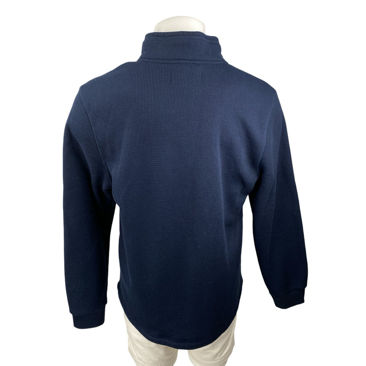BC Clothing Heritage Men's Blue Sherpa Lined Quarter Zip Long Sleeve Sweater M