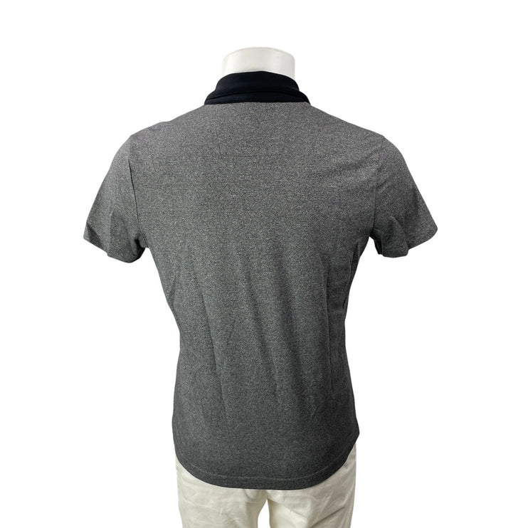 Banana Republic Luxury Touch Gray Short Sleeves Standard Fit Polo Shirt Top Sz S