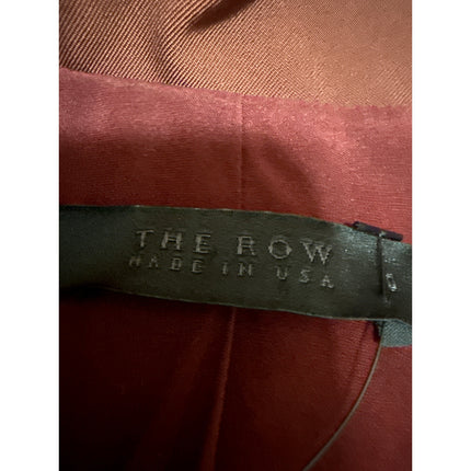 The Row Women's Red Collared Long Sleeve Single Breasted Blazer Coat Jacket Sz 0