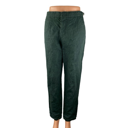 Orlebar Brown Women's Green High Waisted Straight Leg Trousers Pants Size 2