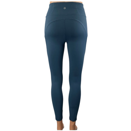 Lululemon Women's Blue High Rise Yoga Workout Athletic Leggings Pants Size 4