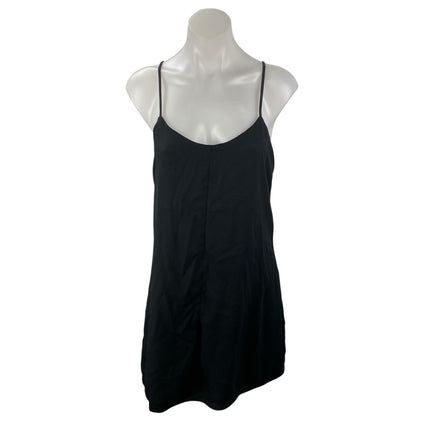 Topshop Women's Black Sleeveless Scoop Neck Open Back Cami Tank Mini Dress Sz 6