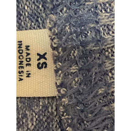 Gap Women's Blue Turtleneck Long Sleeve Slit Knit Pullover Sweater Top Size XS