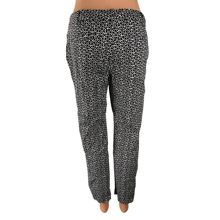 Van Heusen Stretch Women's Geometric High Rise Straight Trousers Dress Pants 4