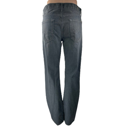 7 For All Mankind Slimmy Women's Black Mid Rise Straight Denim Jeans Pants Sz 30