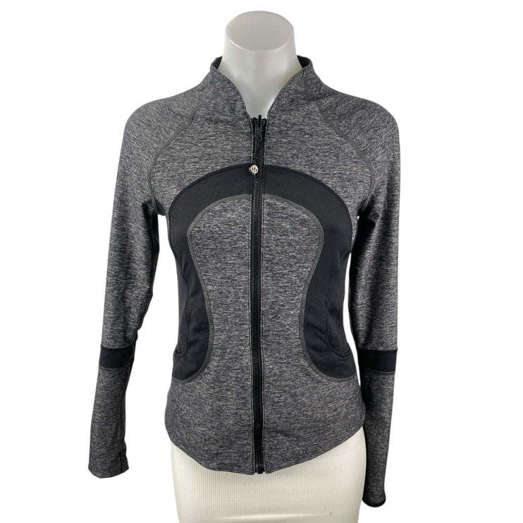 Lululemon Find Your Bliss Gray Zip Up Long Sleeve Reversible Activewear Jacket S