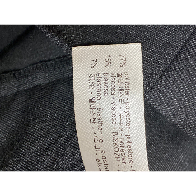 Zara Black High Waist Pleated Straight Palazzo Wide Leg Trousers Dress Pants M