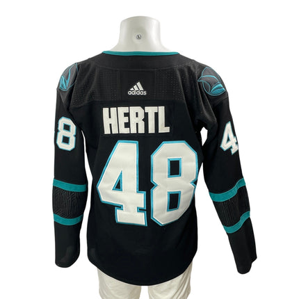 Adidas Climalite San Jose Sharks NHL Stealth Alternate Black Hockey Jersey Sz 50