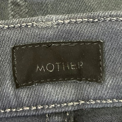 Mother The Insider Crop Step Fray Faded Black Flared Bootcut Denim Jeans Size 30