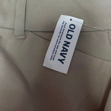 NEW Old Navy Pixie Flare Beige Khaki High Rise Bootcut Chino Trousers Pants Sz 8