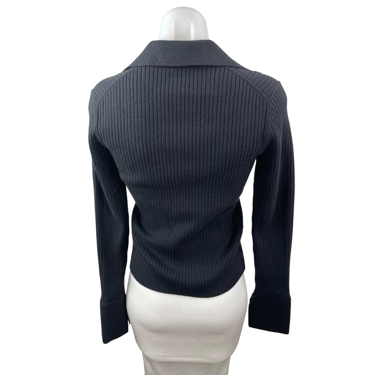 Reformation Valentina Ribbed Knit Long Sleeve Button Up Cardigan Sweater Top S