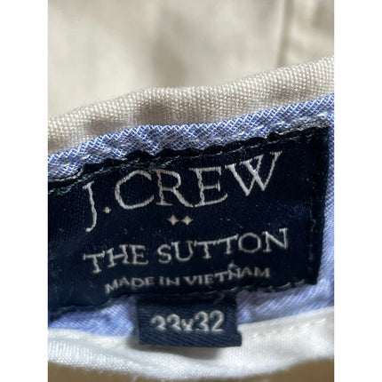 J.Crew The Sutton Men's Beige High Rise Chino Tapered Denim Jeans Pants Sz 33x32