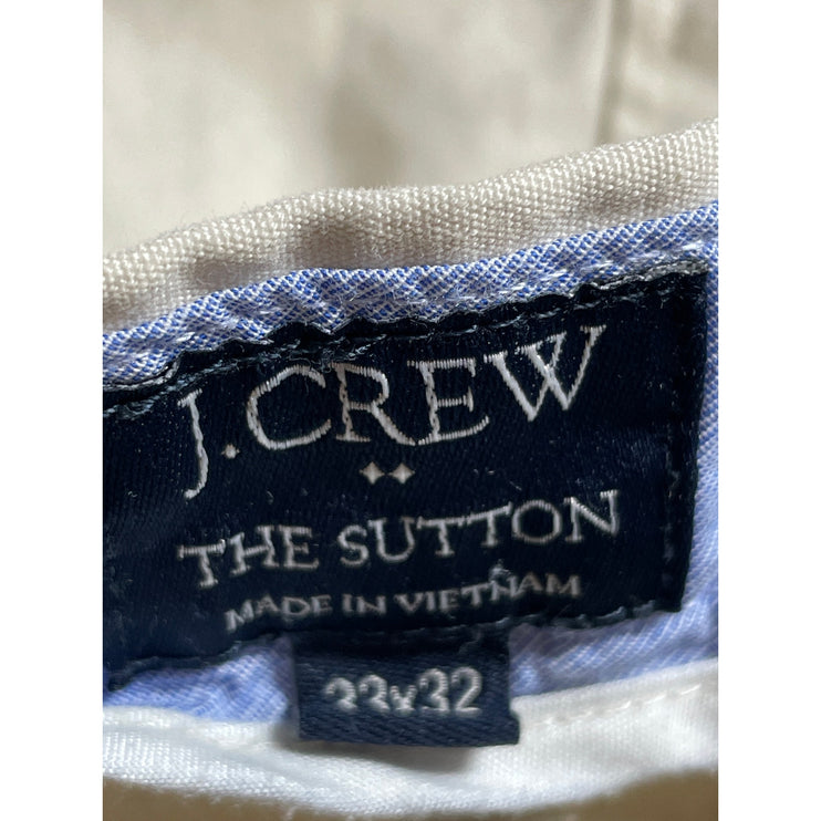 J.Crew The Sutton Men's Beige High Rise Chino Tapered Denim Jeans Pants Sz 33x32