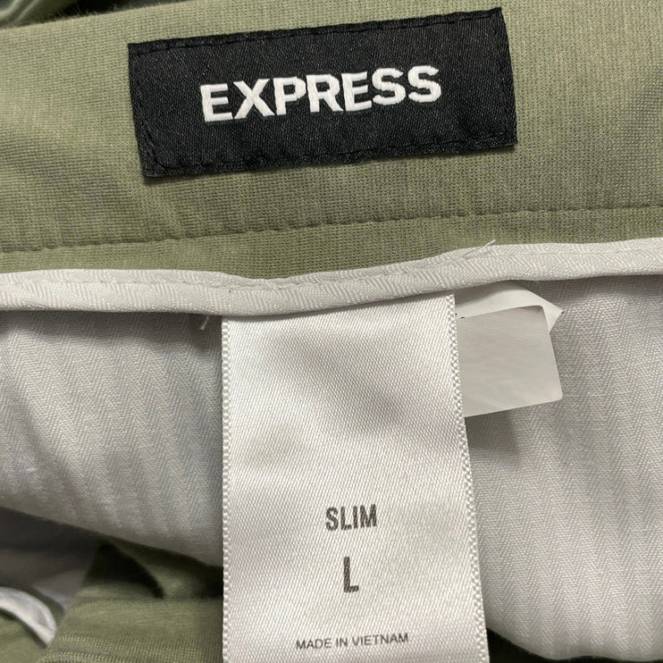 Express Womens Green Tailored Slim Fit Long Sleeve Blazer & Trousers Pants Set L