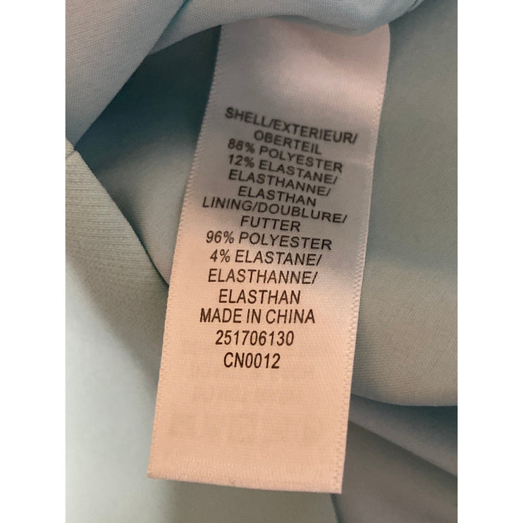 Aidan Women's Mint Green Strapless Bandeau Knee Length Zip Peplum Dress Size 0