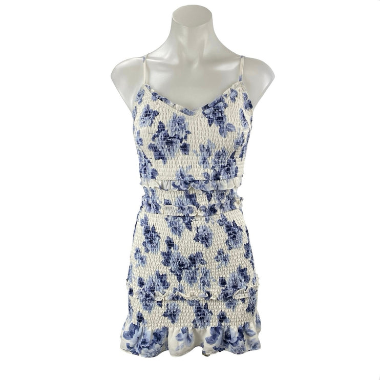 Abercrombie & Fitch Best Dressed Guest Floral Smock Ruffle Mini Bodycon Dress XS