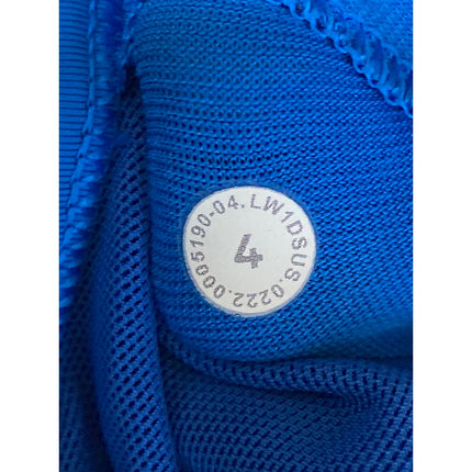 Lululemon Align Blue Mesh High Neck Cutout Yoga Workout Athletic Crop Top Size 4