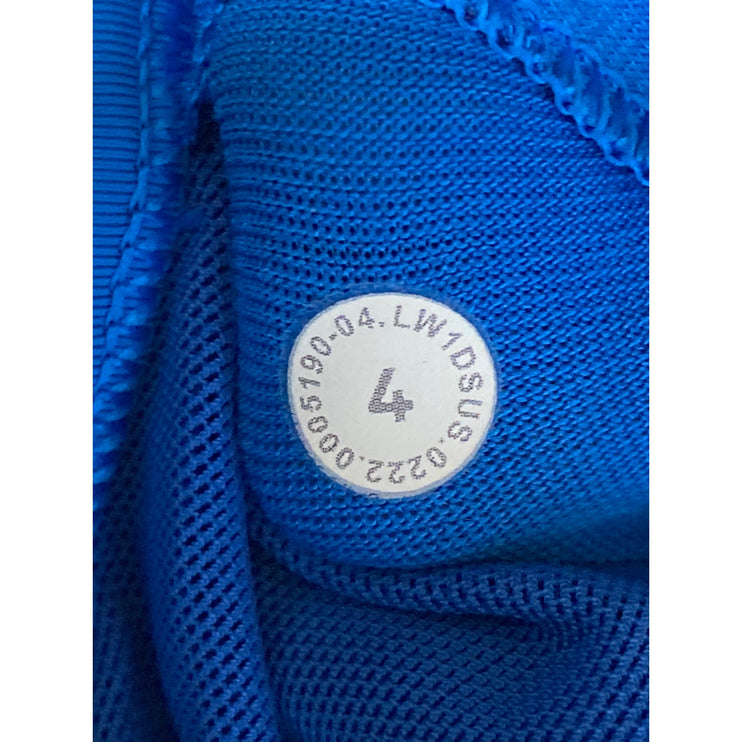 Lululemon Align Blue Mesh High Neck Cutout Yoga Workout Athletic Crop Top Size 4