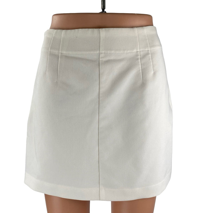 Abercrombie & Fitch Women's White Pull On High Waist A Line Mini Skirt Size S