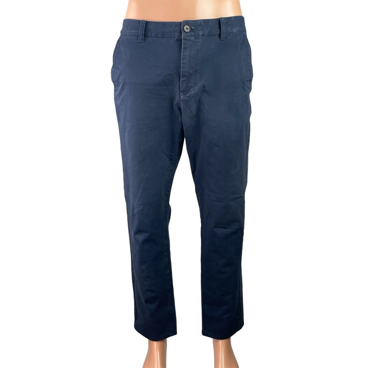 Bonobos Men's Navy Blue Mid Rise Straight Leg Chino Khaki Trousers Pants 32x30