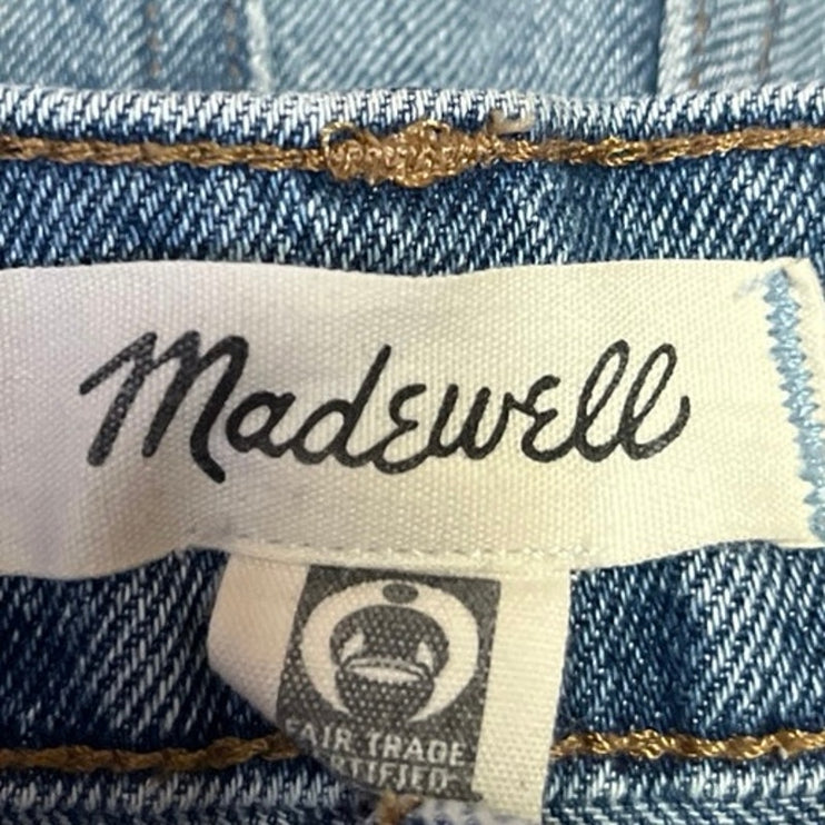 Madewell Women's Blue The Perfect High Waisted Cut Off Denim Jean Shorts Size 23