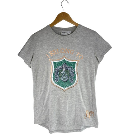 Harry Potter Gryffindor Slytherin House Kids Flip Sequin Tee T-shirt Top 14-15Y