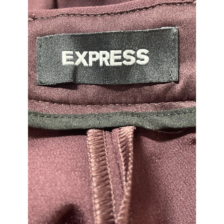 Express Women's Purple High Waisted Bootcut Flared Trousers Dress Pants Size 4R