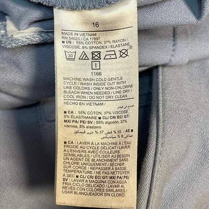 Old Navy Pixie Skinny Womens Blue Gray High Waisted Pockets Trousers Pants Sz 16