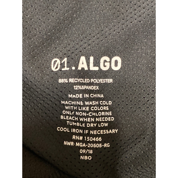 01. Algo Men's Dark Gray High Rise Tapered Leg Performance Joggers Sweatpants M