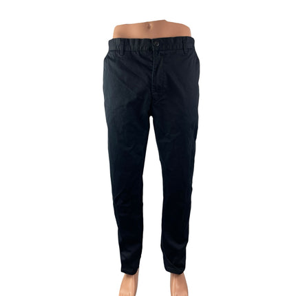 Industrie Men's Black Chino Khaki Straight Tapered Trousers Dress Pants Size 36