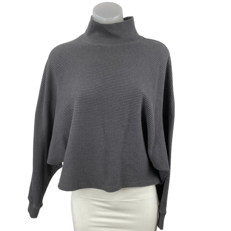 Abercrombie & Fitch Gray Batwing Sleeve Crop Poncho Sweatshirt Sweater Top S/M