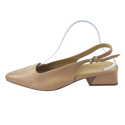 Naturalizer Lesley Women's Tan Nude Leather Pointed Toe Slingback Pumps Shoes 10