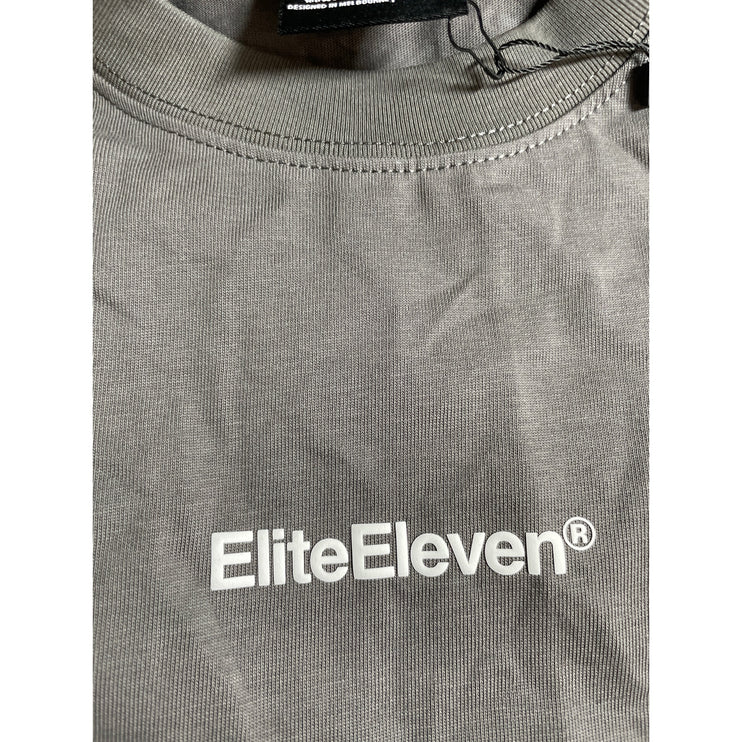 NEW Elite Eleven Certified Men's Gray Short Sleeve Crew Neck T Shirt Tee Top S