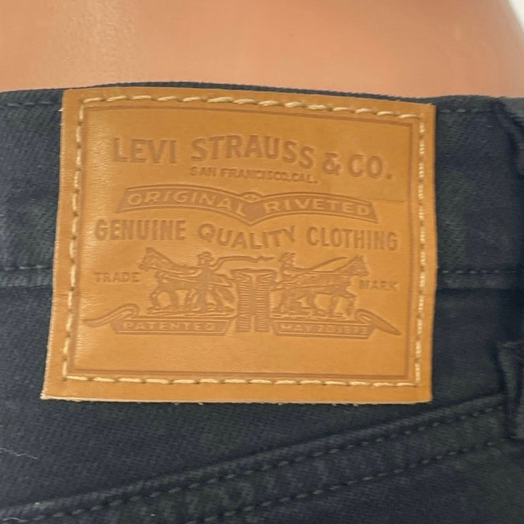 Levi's Ribcage Straight Ankle Women's Black High Rise Baggy Denim Jeans Size 29
