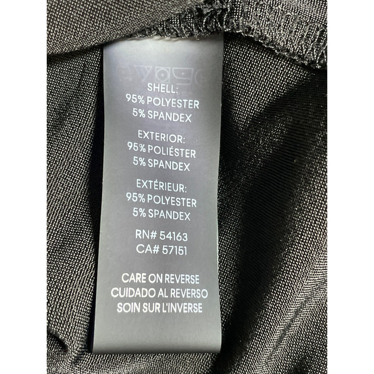 Calvin Klein Women's Gray Short Flutter Sleeve V Neck Shirt Blouse Top Size S