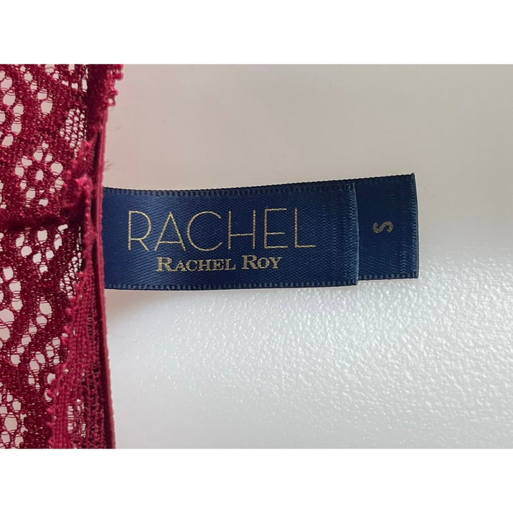 Rachel Roy Red Lace Sheer Sleeveless Cami Camisole Lingerie Evening Dress Size S