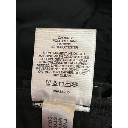 Express Women's Black Faux Vegan Leather Elastic Waist Trousers Jogger Pants S
