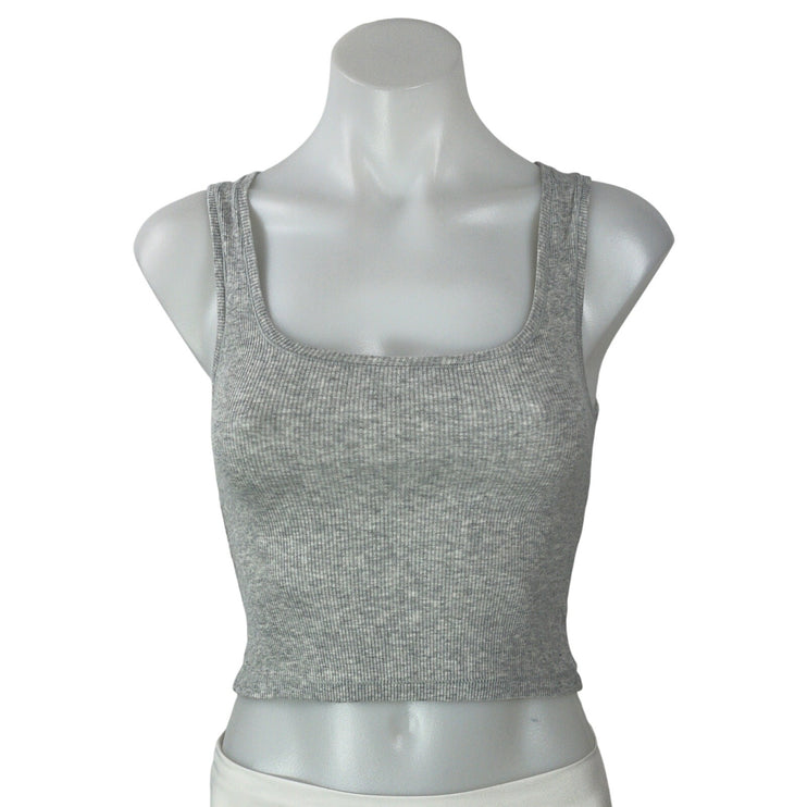 Bundle of 3 Mango Zara Skims Blue Pink Gray Knit Cropped T Shirt Tee Top Size S