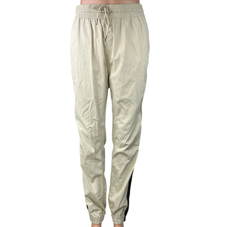 Publish Brand Cream Elastic Waist Pull On Parachute Windbreaker Jogger Pants L