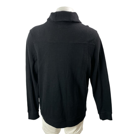NEW Tasso Elba Men's Black Long Sleeves Shawl Collar Pullover Sweater Top Size L