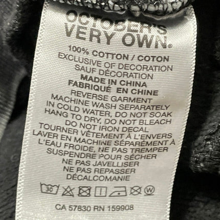 OVO October's Very Own Women's Black Washed Hoodie Hooded Sweatshirt Top Size L